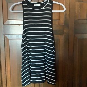 Black and White Striped Tunic size large